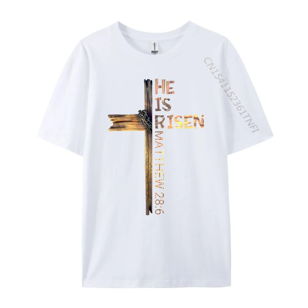 

He Is Risen Matthew Graphic Tees Men's T-Shirts Christmas Streetwear Camisetas De Hombre Luxury Designer Mans Short Sleeve