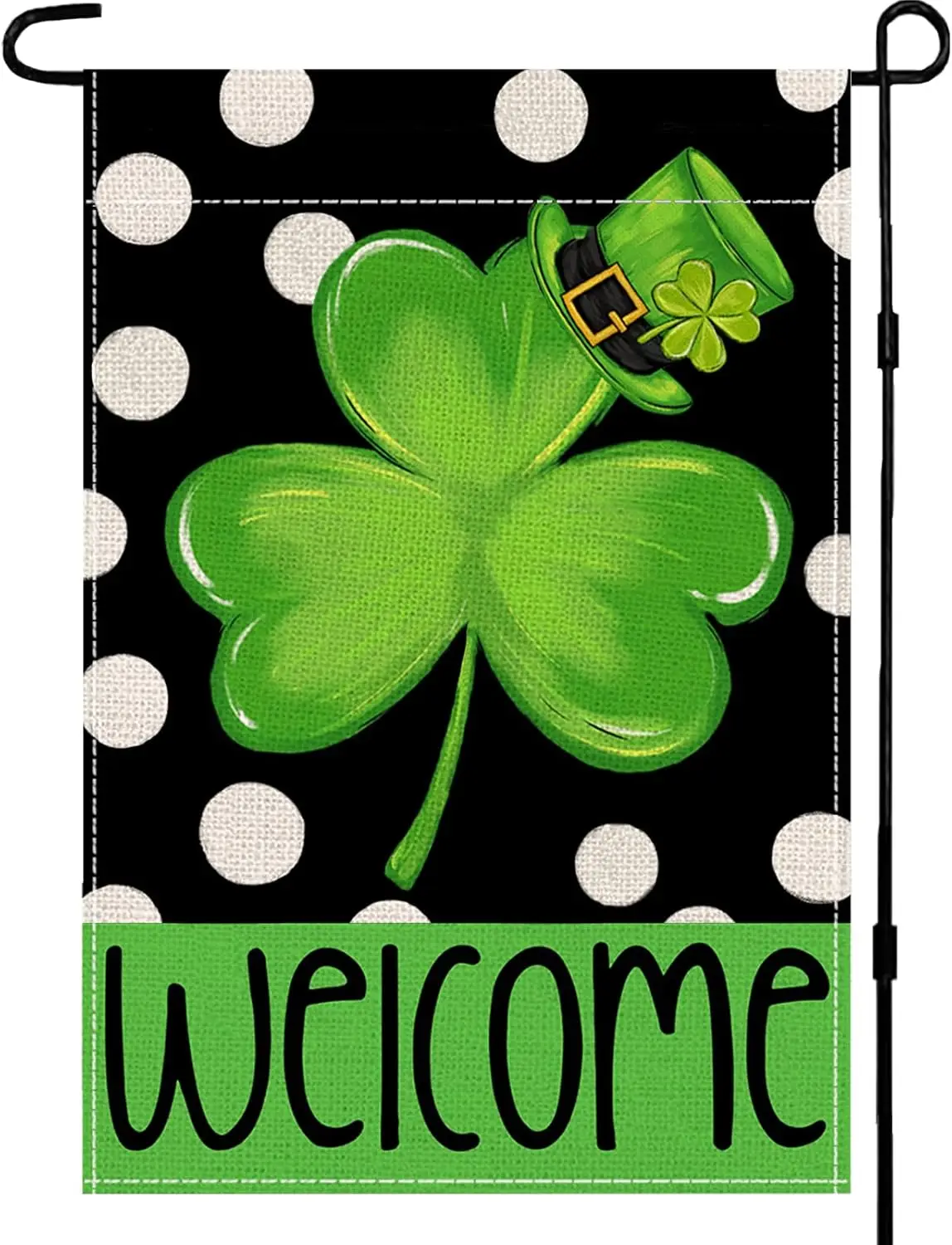 St Patricks Day Garden Flags Decorations,12x18 Double Sided Saint Patricks Yard Outdoor Decor Shamrock Decoration Party Anni IIC