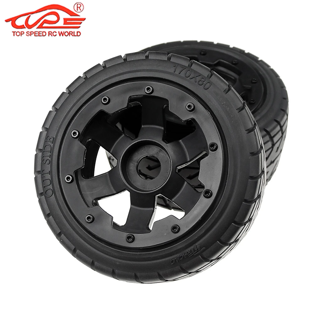 Upgrade Tyre Front or Rear Highway-road Wheel Tire Set for 1/5 Scale Rc Car Gas HPI ROFUN ROVAN KM BAJA 5B SS Buggy Truck Parts