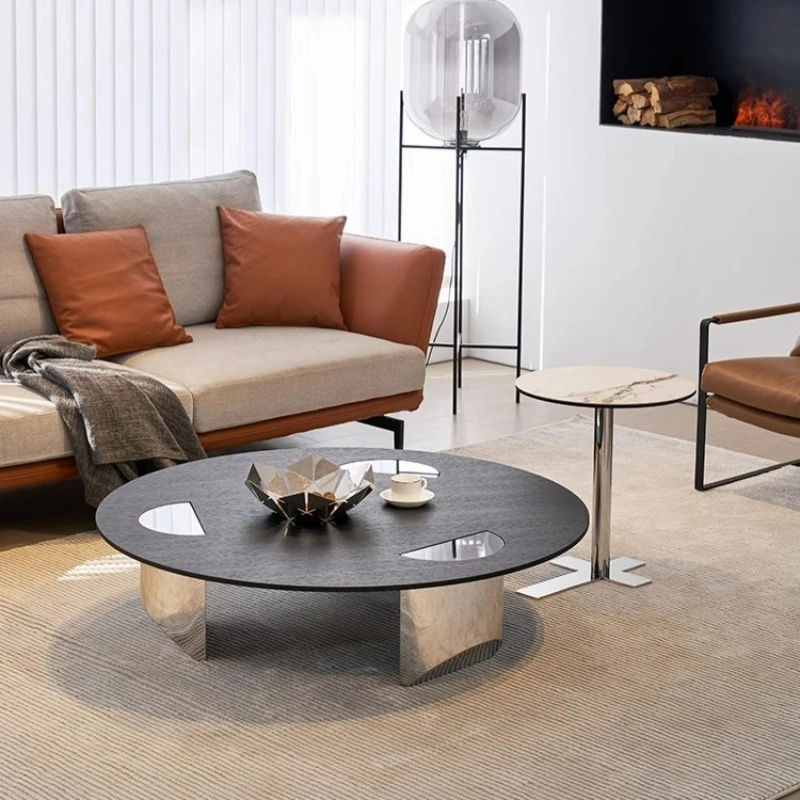 

Luxury Unique Coffee Tables Round Aesthetic Living Room Elegant Coffee Tables Modern Trendy Table Basse Salon Furniture Home
