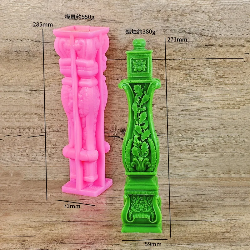 

Vine Relief Roman Pillar Candle Silicone Mold Gypsum form Carving Art Aromatherapy Plaster Home Decoration Mold Gift Handmade