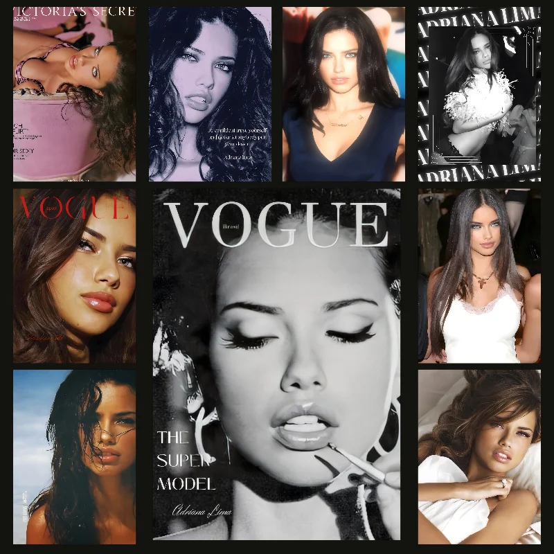 Victoria Supermodels Adriana Secret Lima Poster Self-adhesive Art Waterproof Paper Sticker Coffee House Bar Room Wall Decor