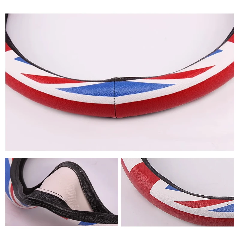 Car Leathers Steering Wheel Cover For MINI ONE Cooper S R55 R56 R60 R61 F54 F55 F56 F57 F60 Countryman Car Interior Accessories