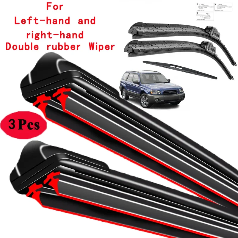 

Car Wiper Front & Rear Wiper Blades Set Kit For Subaru Forester SG MK2 2005 - 2007 Windscreen Windshield Window 21"+19"+14"