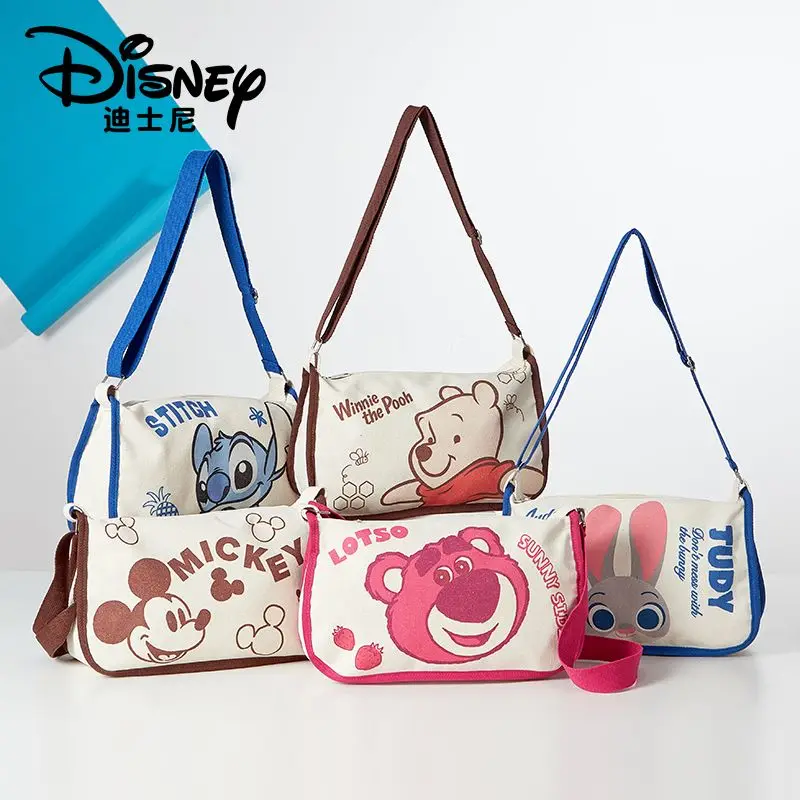 Disney stitch dos desenhos animados saco de lona lilo & stitch casual all-match bonito dos desenhos animados bolsa moeda acessórios roupas saco feminino