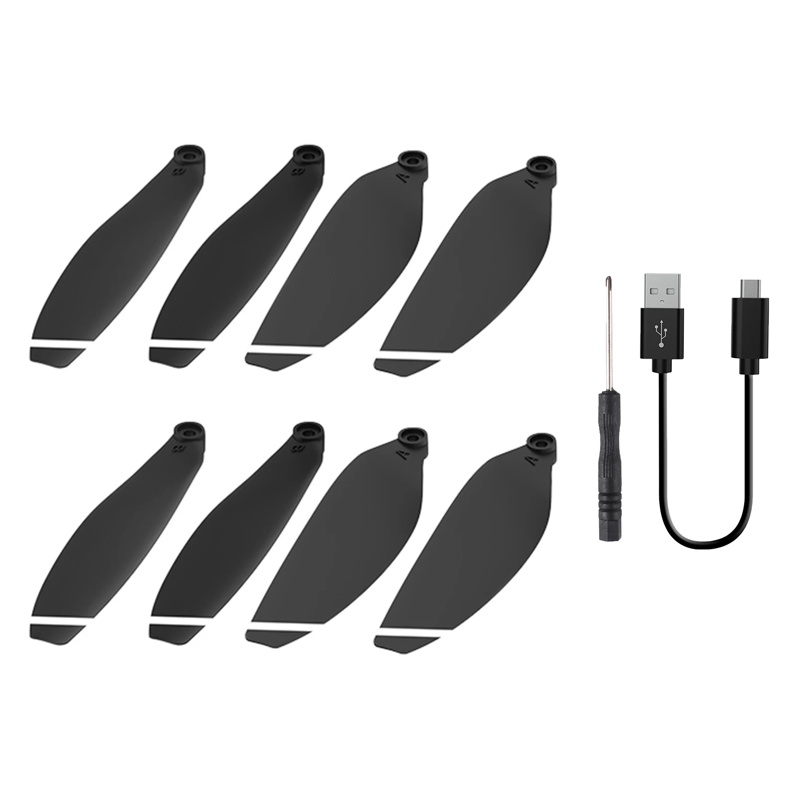 8pcs Plastic Propeller Props Blade for L900 Pro SE Drone Wing Fans Spare Parts Lightweight Drone Propeller Blade Replacement Kit