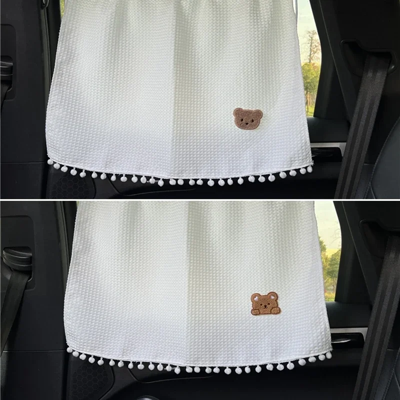 Universal Suction Cup Car Window Sunshade for Kids Baby UV Protection Cartoon Flower Curtain Side Window Shade