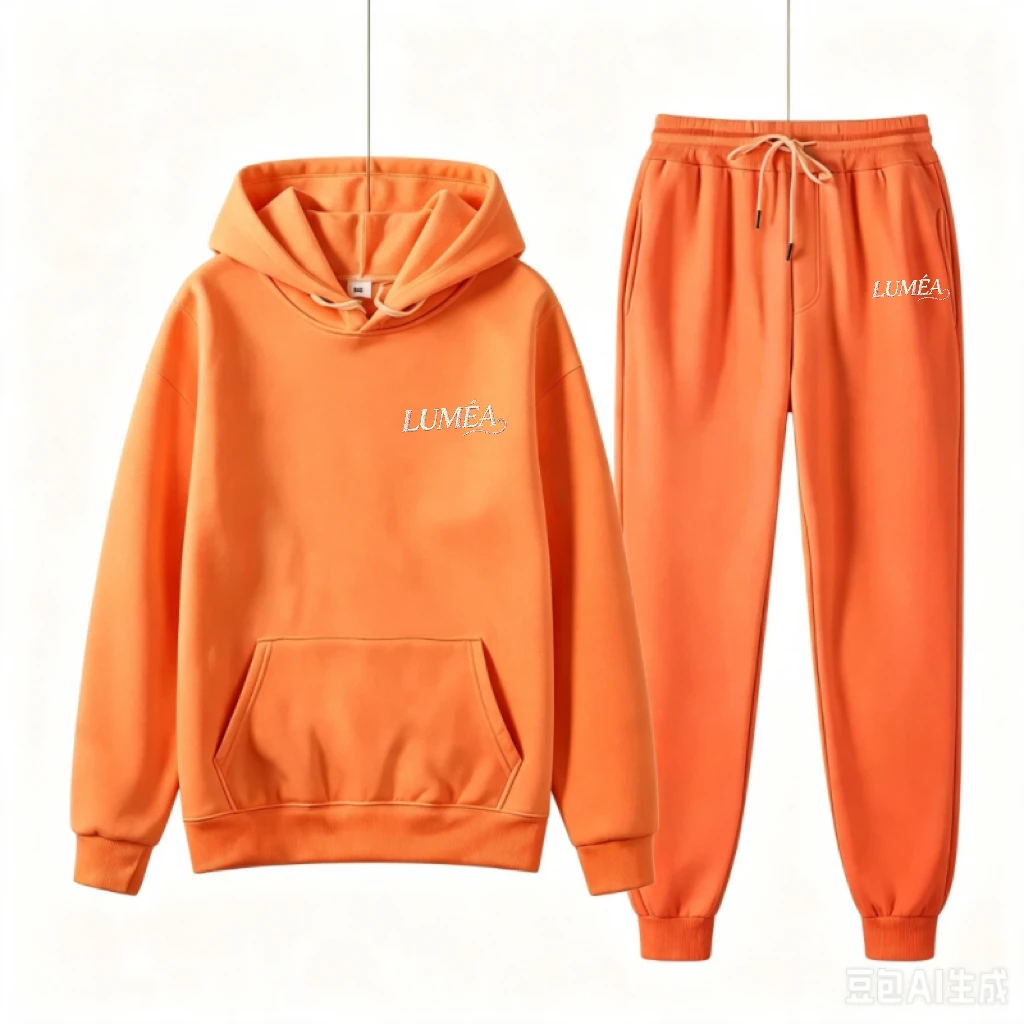 Trendy Women Hooded Tracksuit Printed Long Sleeve Hood Top Cuffed Jogger Pants Daily Outfit view 6