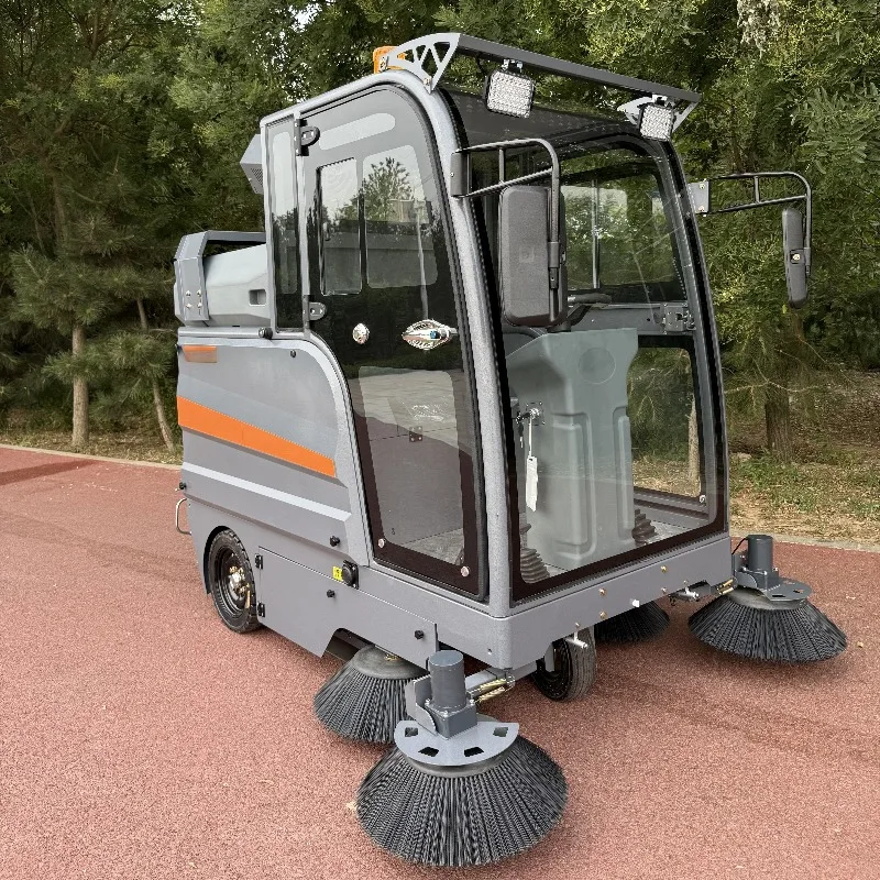 Ride-On Electric Street Sweeper New Condition for Cleaning Community Squares Factory Roads Versatile for Lane Burnishing