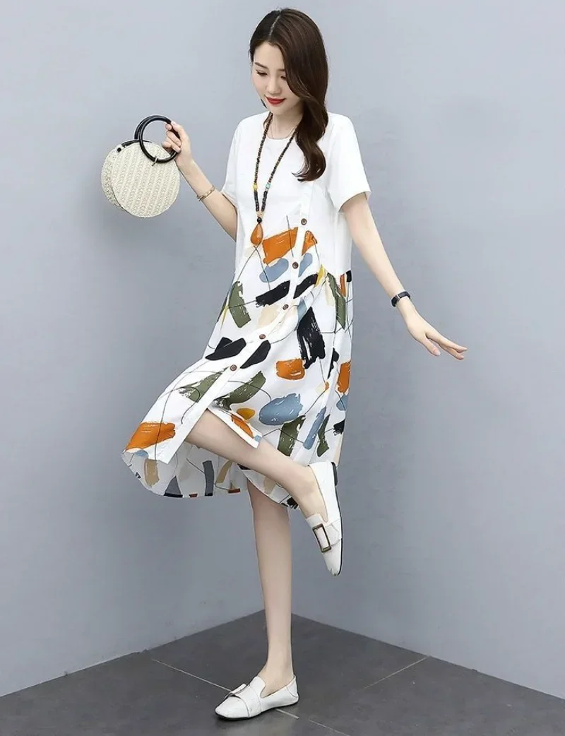 Robe mi-longue rétro pour femmes, vêtements pour femmes, t-shirts pour occasions formelles, chemise tendance, promotion de caractéristiques, nouveau, 2024