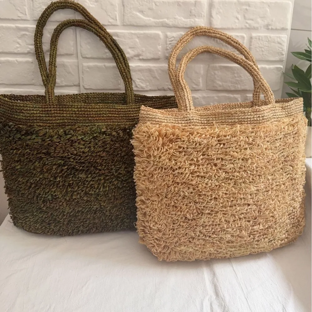 New Single Shoulder Raffia Hand Hook Straw Woven Bag Niche Design Summer Handbag Texture Fashion Women's Seaside Vacation Beach