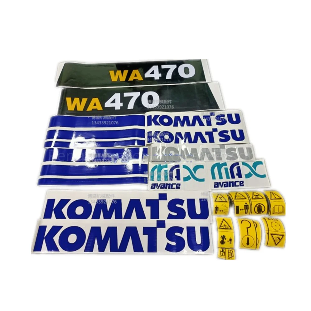 Loader Parts Stickers For Komatsu Wa380/470-3/500/sd6 /320/360full Vehicle Stickers Car Labels Body Decals Excavator Supplies