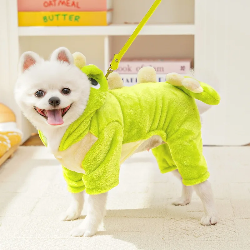 

Dog Warm Jumpsuits Winter Fleece Pet Overalls for Small Medium Dogs Cats Clothes Puppy PajamasTeddy Outfit 4 Legs Dog Clothing