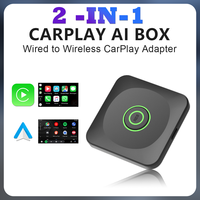 NEW Wireless CarPlay Android Auto Adapter Wired to Wireless 2 in 1 Mini Car Ai Box for Audi Toyota VW Peugeot plug and paly