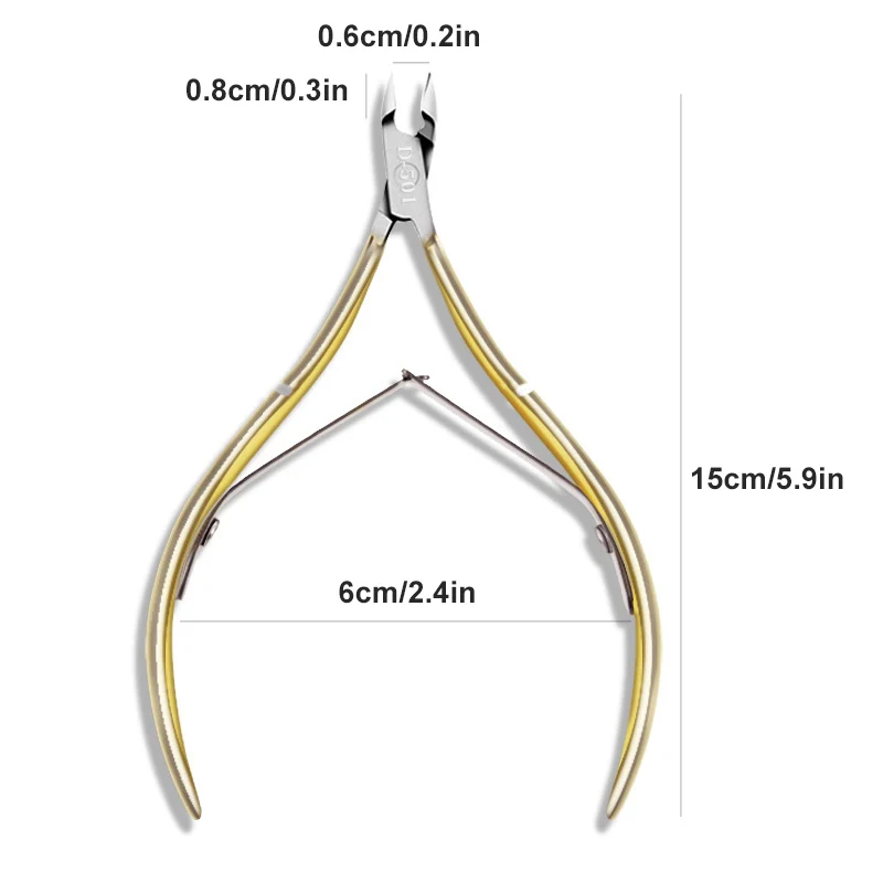 Tagliacuticole in acciaio inossidabile Forbici per unghie dei piedi Pinze per la rimozione della pelle morta Forniture per nail art Strumenti professionali