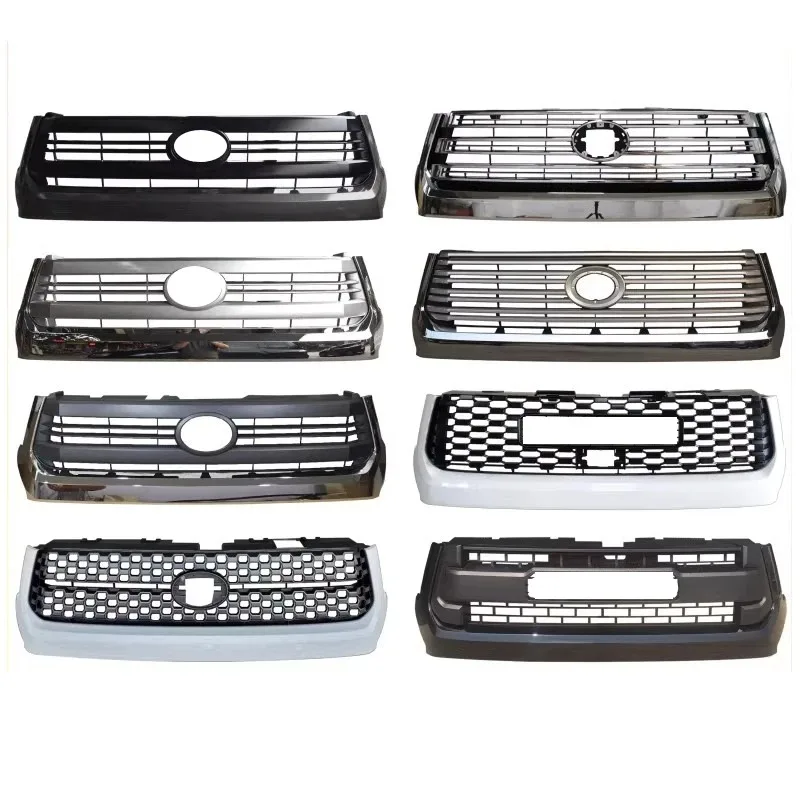 Chrome Grille Black Radiator Grill for Toyota Tundra 2014-2020 Modified New Style Front Bumper Net Car Grille