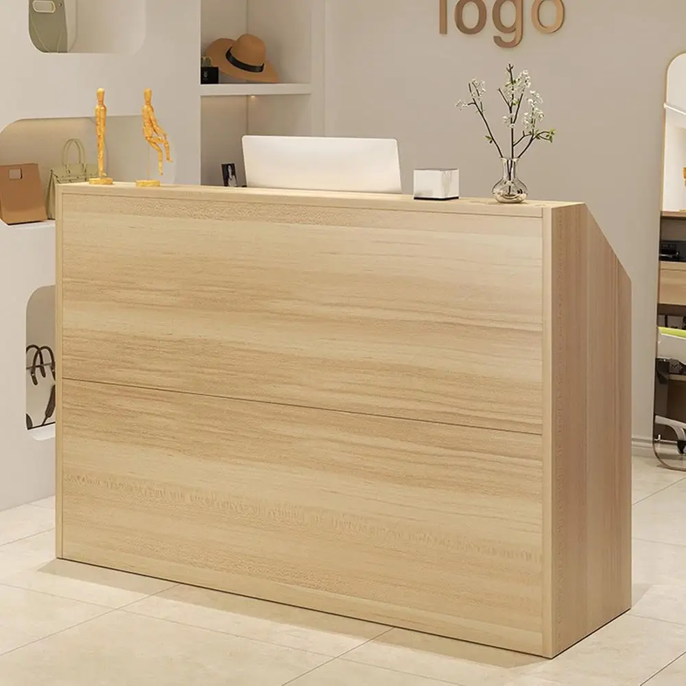

Elegant 120cm Retail Counter with Secure Storage and Stylish Reception Desks
