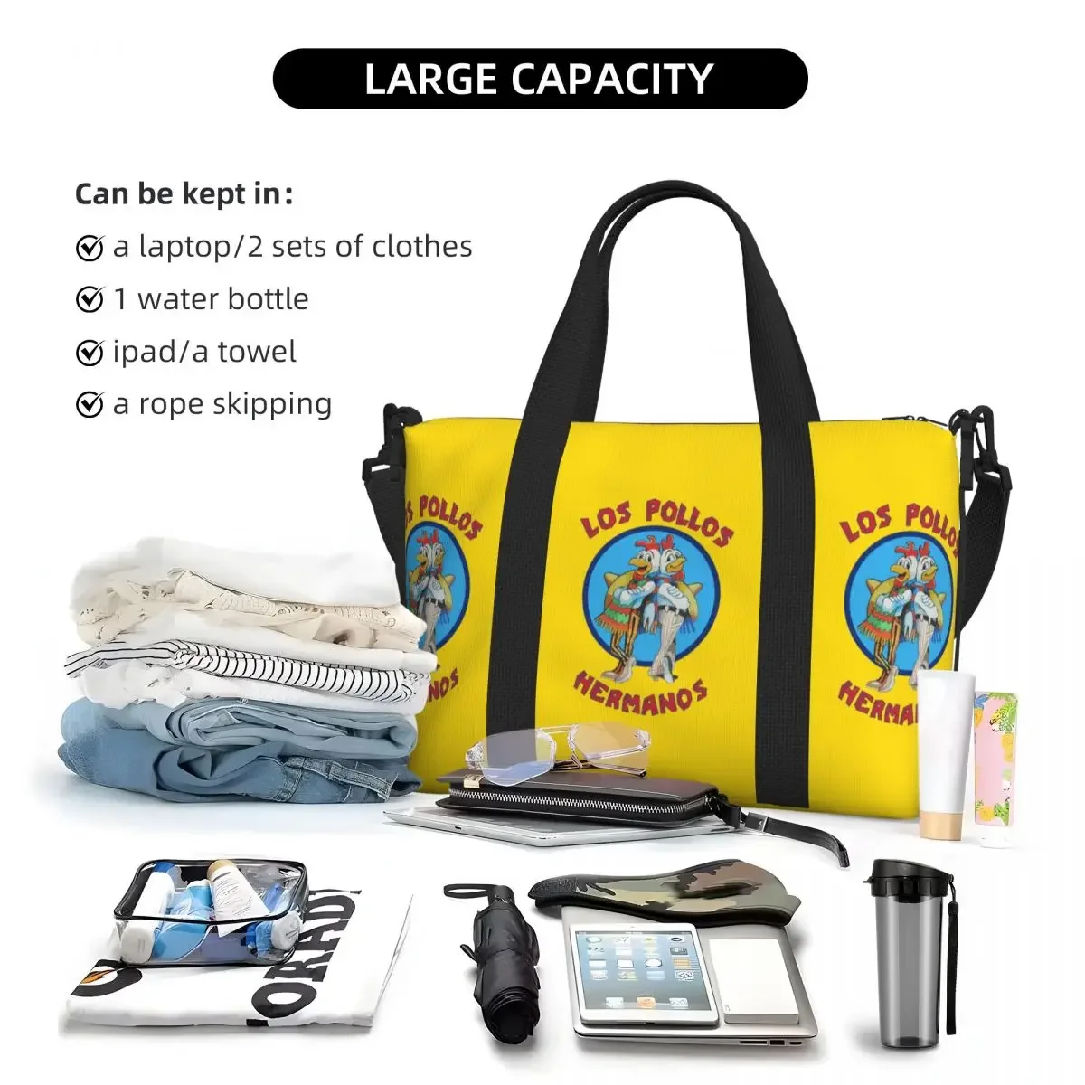 Изготовленная на заказ сумка-тоут для женщин, большая вместимость Hermanos, пляжные дорожные сумки для спортзала