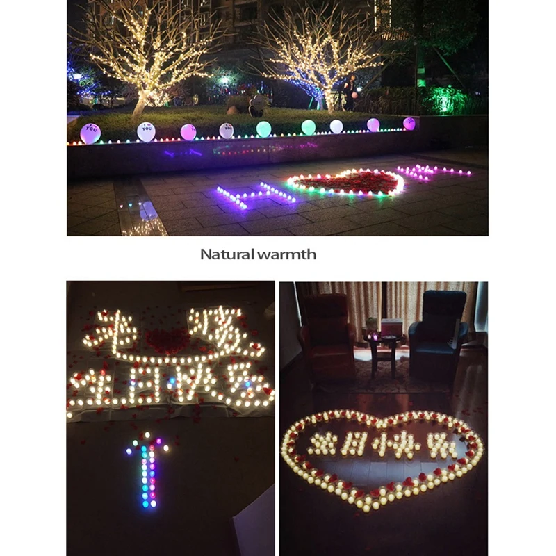 Led Colorful Gradient Electronic Candle Light Birthday Party Valentine's Day Candle Light Wedding Proposal Props