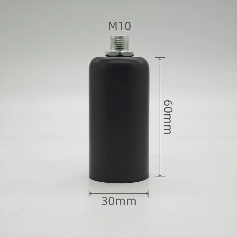 قطعتان من مقبس بلاستيكي CE/UL مع حامل مصباح بغطاء حديدي فضي/ذهبي/أسود مقابس إضاءة بلاستيكية حديدية نهائية