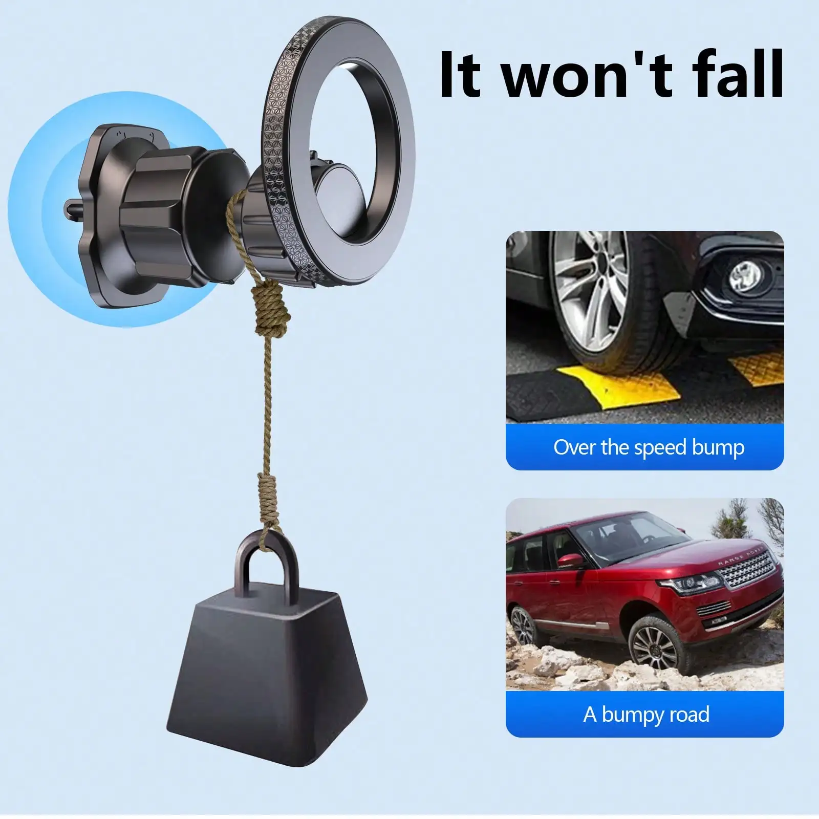 حامل هاتف مغناطيسي مرن بفتحة تهوية للسيارة - عالمي لسلسلة iPhone 12-16