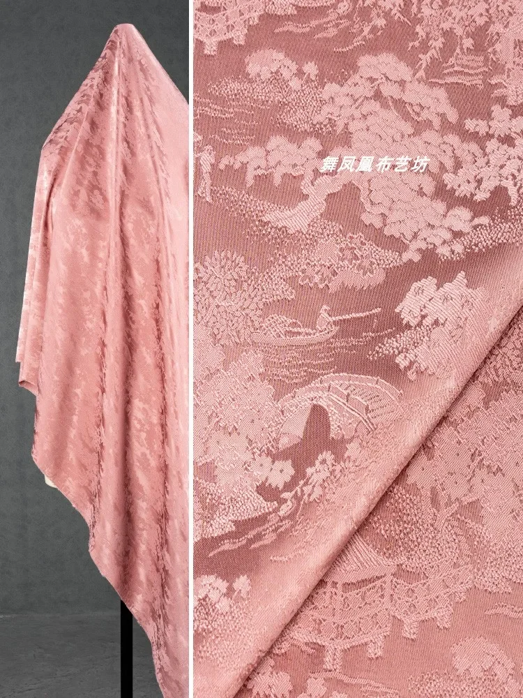 

Жаккардовая ткань с имитацией уксусной кислоты, мягкий шелк, гладкая одежда, оптовая продажа, ткань для шитья одежды по метрам, материал «сделай сам»