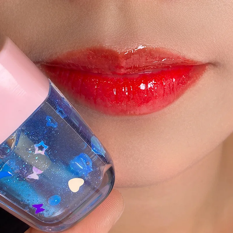 Brillo de labios líquido de helado de fruta, brillo de labios de espejo resistente al agua de larga duración, brillo de labios cosmético lindo para niños