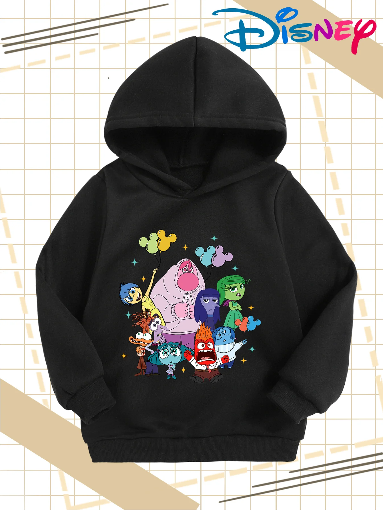 هودي ديزني بينك كيدز للأولاد والبنات بأكمام طويلة - نسيج ناعم مطاطي، تصميم كرتوني لطيف من ميني ماوس والأصدقاء، مثالي f #2