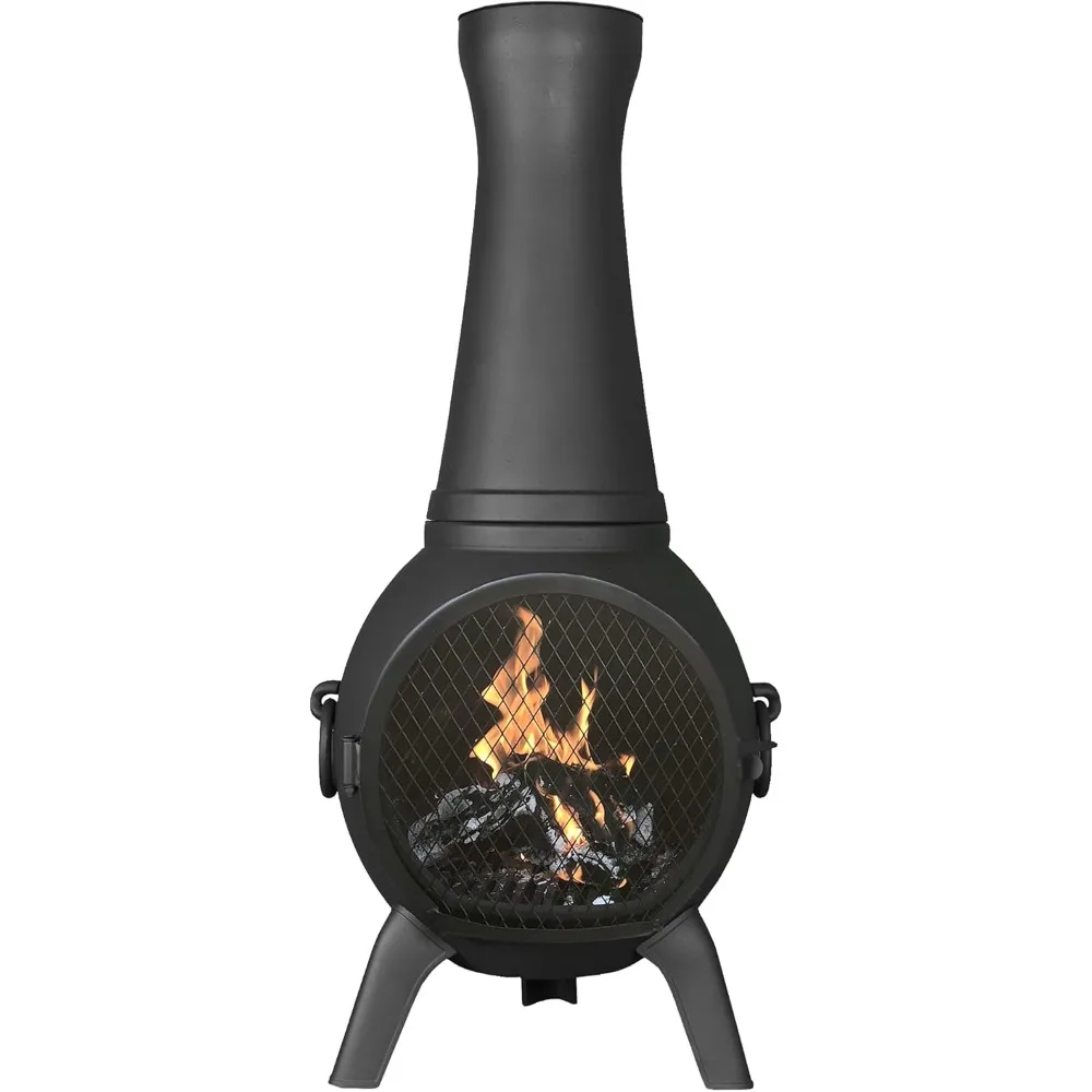 

Уличный камин Prairie Fire Chiminea — деревянная литая алюминиевая палуба или камин для патио