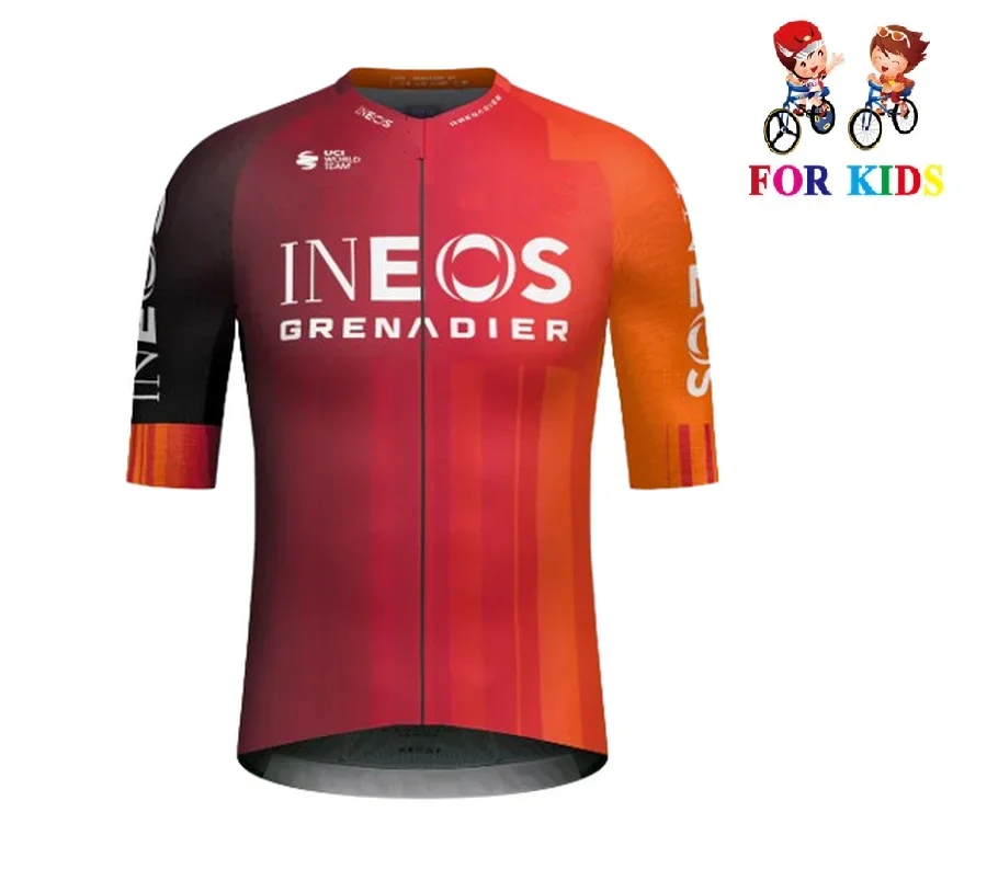 KID'S 2025 INEOS GRENADIERS TEAM Children Cycling Jersey Short Sleeve Bicycle Clothing With Shorts Ropa Ciclismo