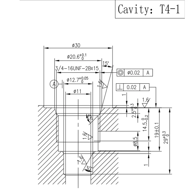 T4-1 Threaded Tubular Cartridge Valve Aluminum 2 Points and 3 Points Oil Circuit Block V2068 G1/4 G3/8 SV LF RV08