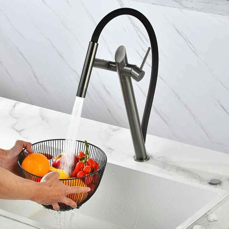 

Creative Convenient Use Basin Faucet Cold Hot Water Thickened Anti-rust Wear-resistant Faucets Sturdy Durable Bathroom Fixture