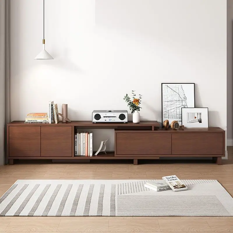 

Тумба под телевизор для гостиной, простая современная выдвижная тумба под ТВ, комбинация с кофейным столиком, многофункциональная тумба для гостиной.