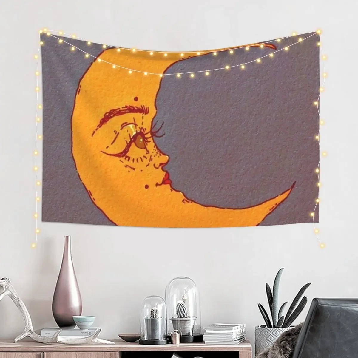 moon looking up Tapestry Home Decorations Wall Decor Hanging Tapestry