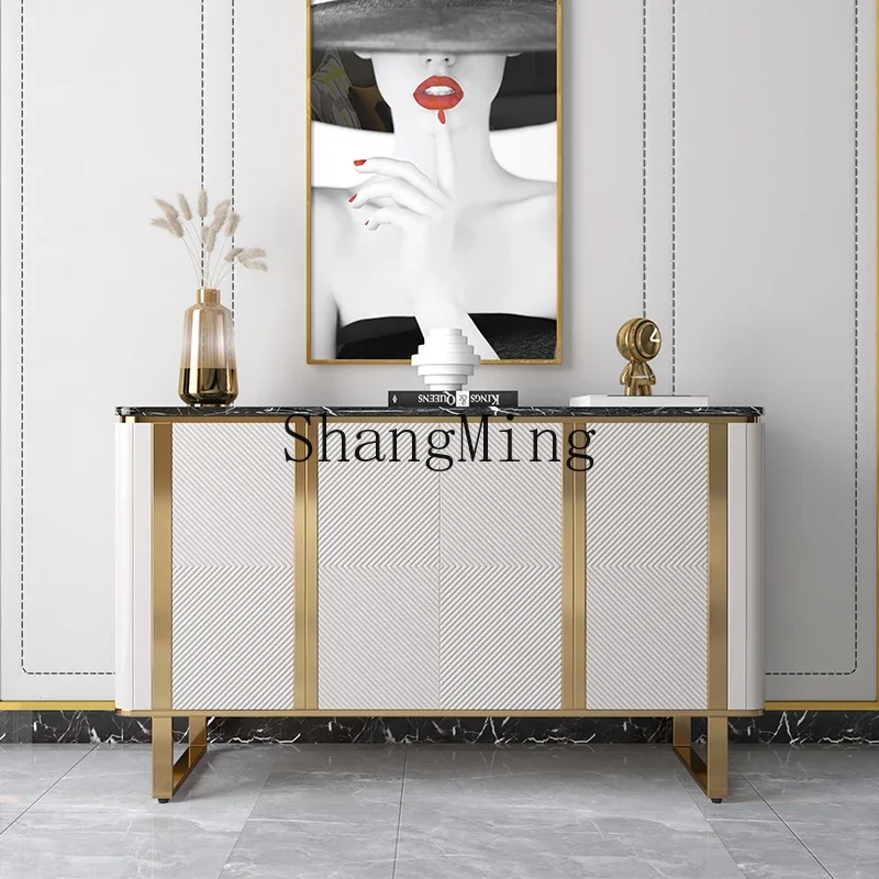 

FG dining side cabinet post-modern living room decoration light cabinet villa marble dining room storage partition cabinet