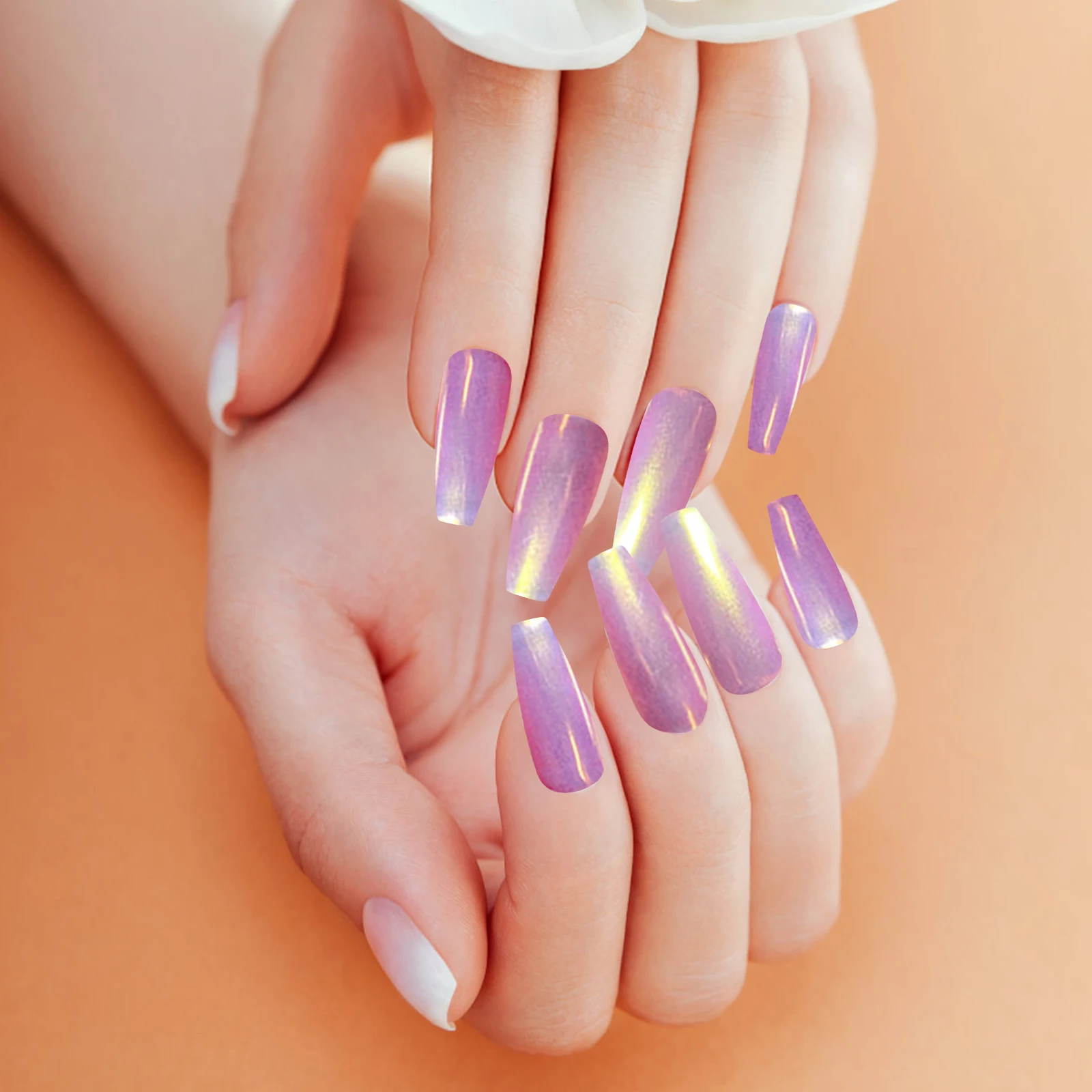 

Full Cover Fake Nails Clear Tip Artificial Nail Extensions For Women Girls Wearable Diy Manicure Supplies