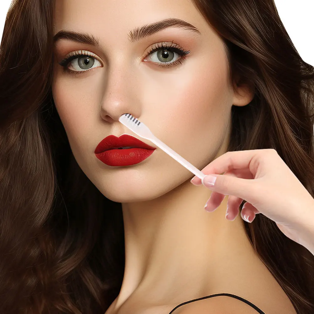 

12 Pcs Nasal Trimming Tool Clippers for Nose Hair Trimmer Men Cleaning Tools Beige Manual Cutter Double-end