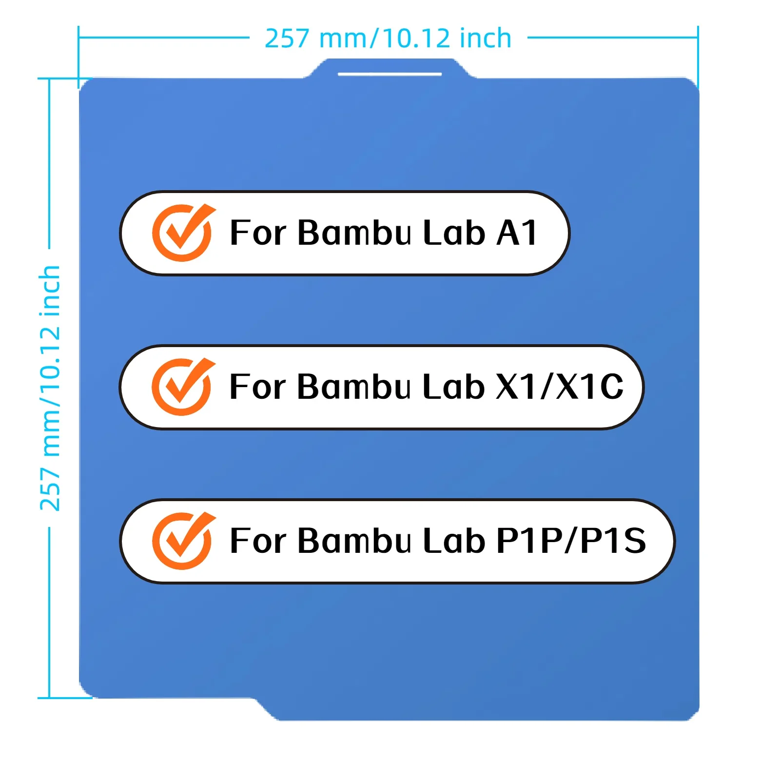 

Cold Plate For Bambu lab X1/P1P/A1 Spring Steel Sheet cool plate Double Sided Heat Bed Bambu Lab X1C P1S 3D Printer Parts