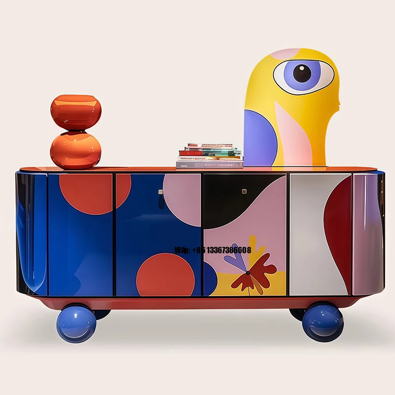 Armário de armazenamento doméstico de luxo, madeira sólida, design moderno, entrada, apartamento, sala de estar, móveis com cor personalizada, armazenamento durável