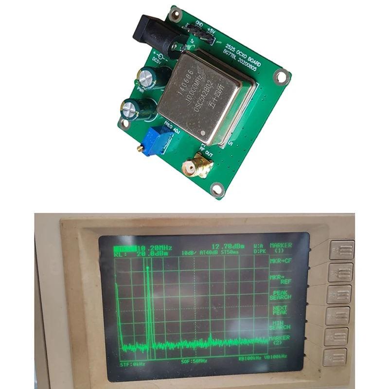 10M OCXO Frequency Standard Board 10Mhz/13DBM Constant Temperature Crystal Oscillator Sine Wave Output OCXO-10M-2525