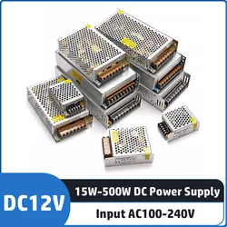 Transformador de luz, fonte adaptador, SMPS para tiras de LED, bomba de água, energia industrial, AC100-240V, DC 12V