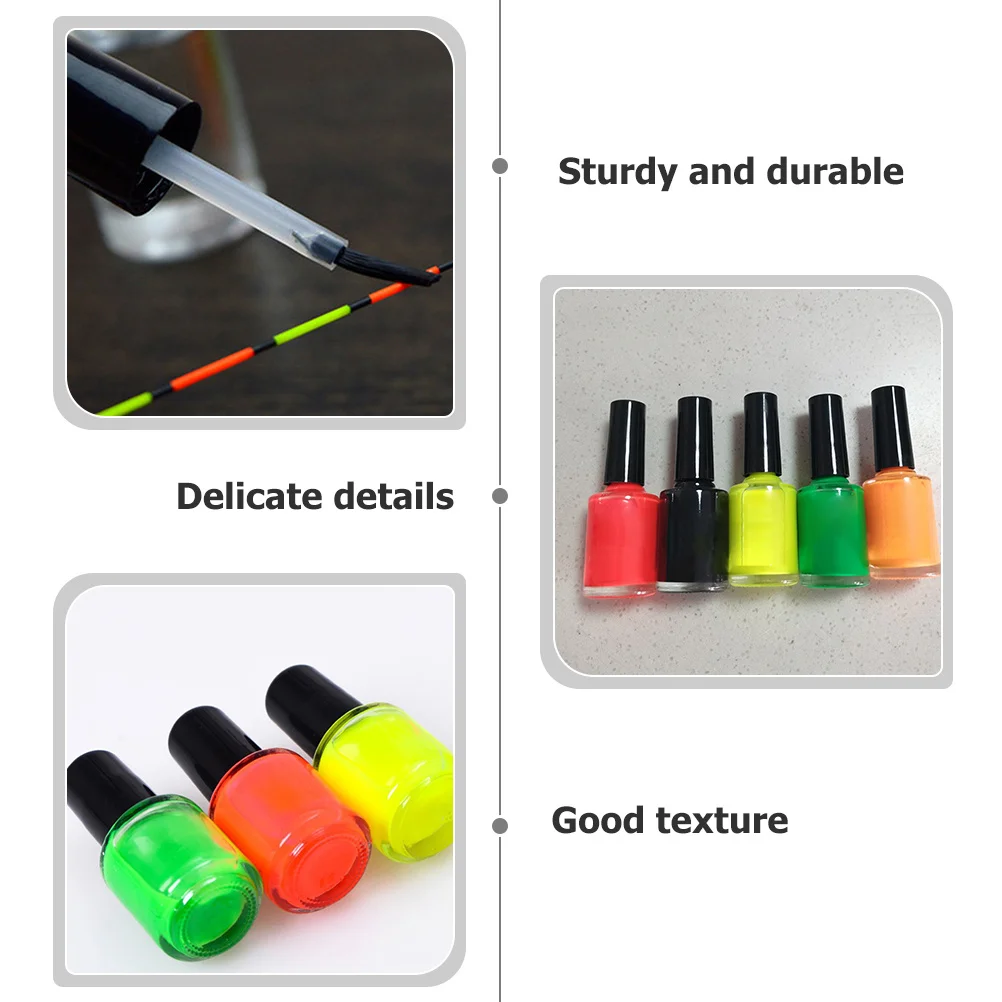 

1 set 1 Set Floating Bobber Repair Paint High Gloss Oil Paint For Fishing Lure Scratch Fixing Durable Fluorescent Waterproof