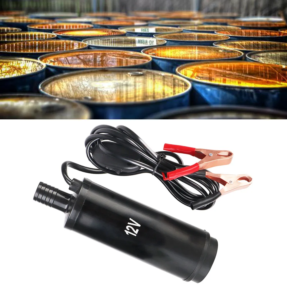 Mini Portable 12V For Pumping Diesel Oil Water Submersible Electric Oil Pump 50L/min Aluminum Alloy Shell Fuel Transfer