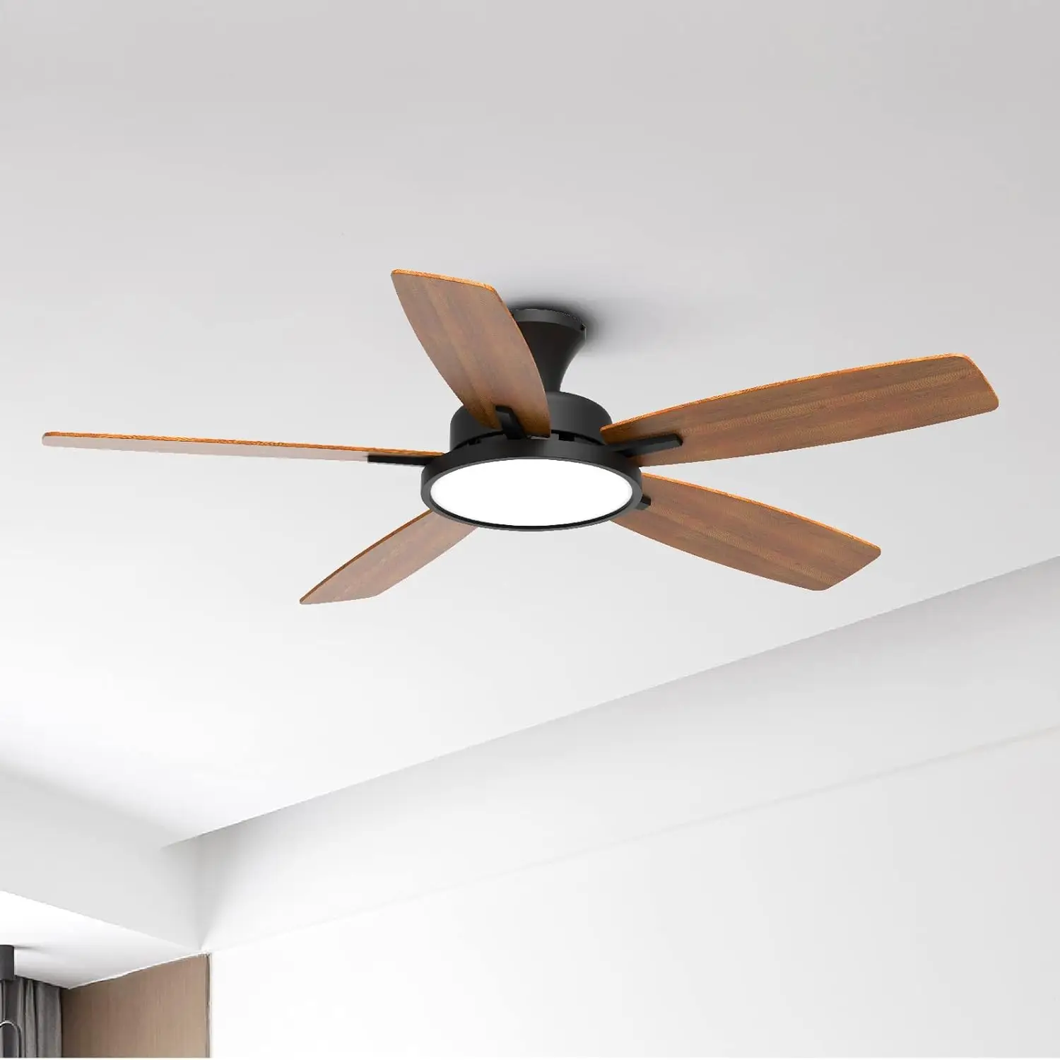 Taloya 52 Inch Ceiling Fans With Lights,Remote Control Multifunctional Quiet Fan With Three Color Temperature And Dimmable