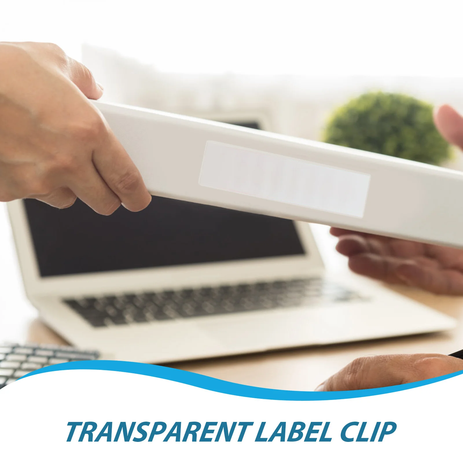 

20Pcs Selfadhesive PVC File Tab Holders Transparent Label Sleeve for Document Organization File Tab Holder Adhesive Label Sleeve