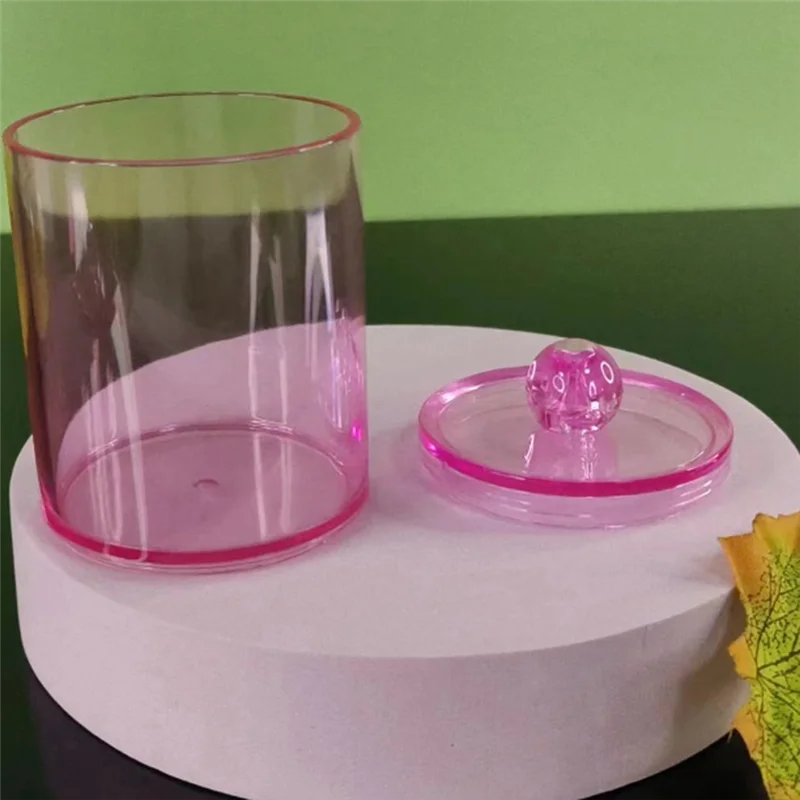 MAKE-4팩 면봉 홀더 디스펜서 용기 욕실용 뚜껑付き 면봉 세트 화장실 정리함 B Du