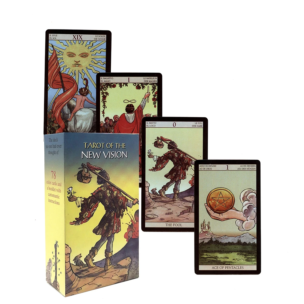 2022 New High quality.Multiple Spanish French German Italian English Tarot Card Set for Beginners Card Tarot of the New Vision