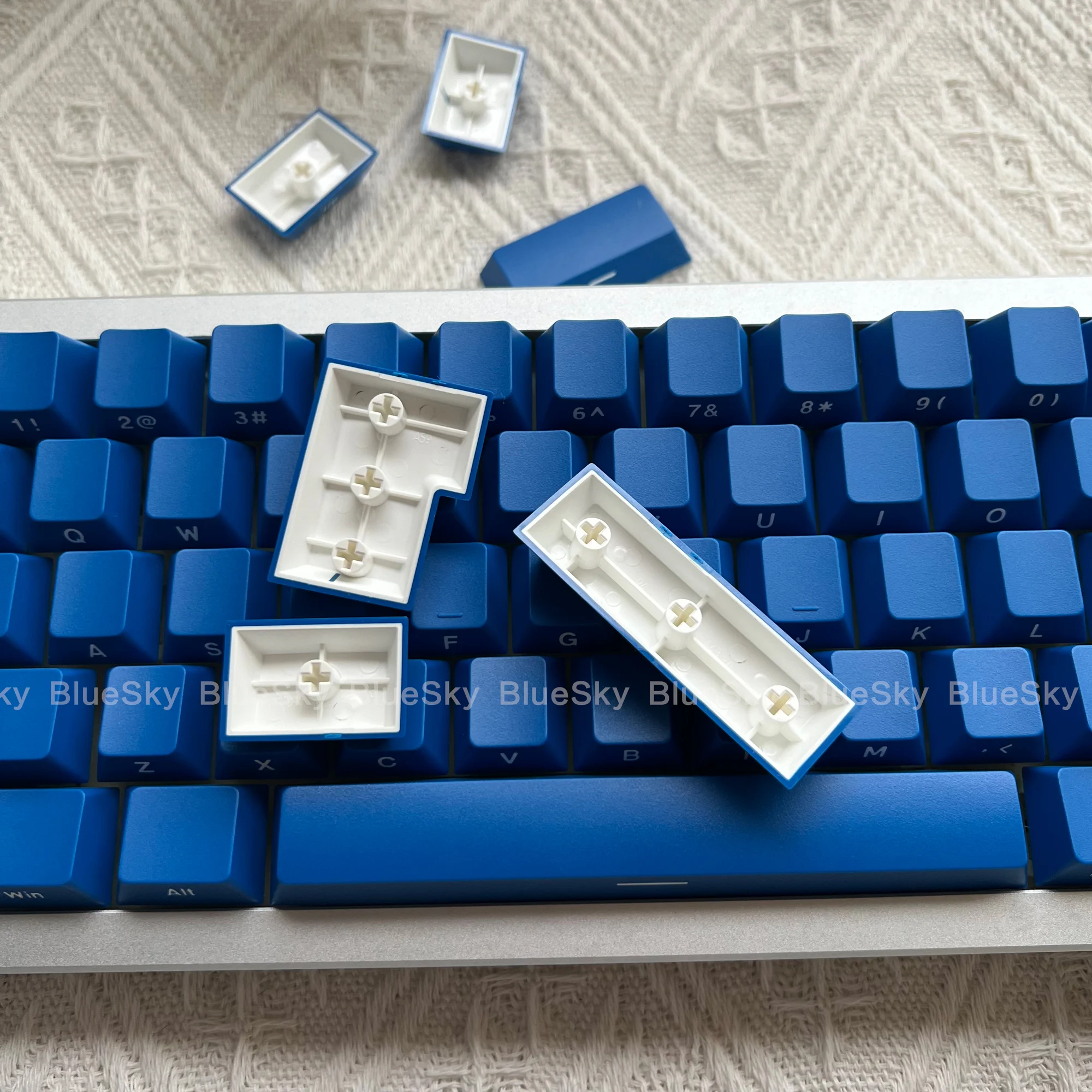 Imagem -04 - Gmk-clássico Azul Teclado Mecânico Conjunto Keycaps Perfil Cereja Material Abs 145 Teclas Dupla Moldagem por Injeção