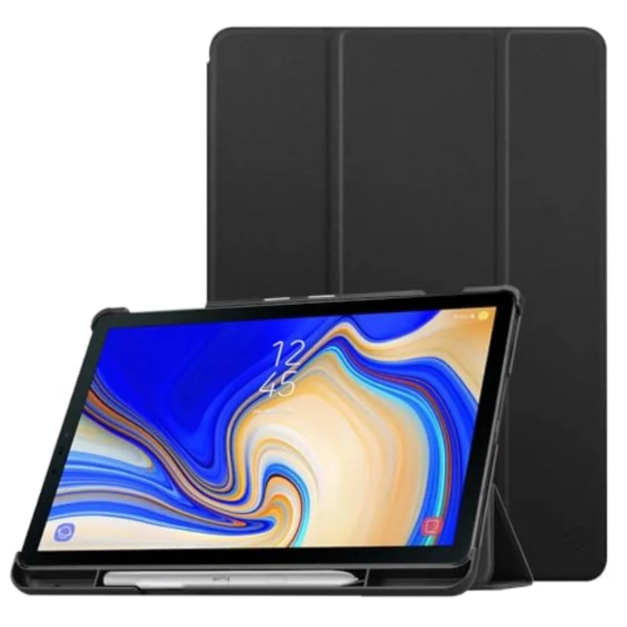 Slim Case for Samsung Tab S4 10.5 2018 with S Pen Holder, Ultra Thin Tri-Fold Stand Cover with Auto Sleep/Wake for Samsung Tab