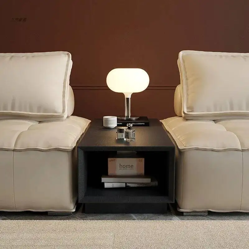 

Прямоугольный черный журнальный столик, роскошный современный эстетический приставной столик для зала, украшение из дерева Mesas De Centro Pra Sala, мебель для дома